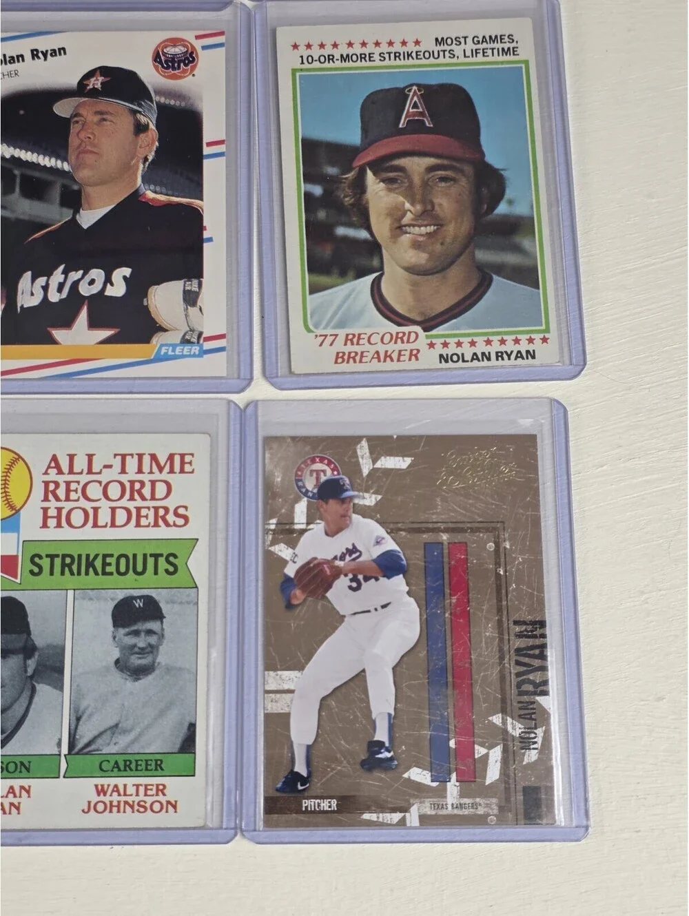NOLAN RYAN Vintage Lot 26 Baseball Cards 1970s 1980s 1990s VG-NM